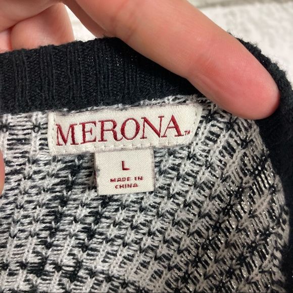 Merona Women's Plaid Sweater Size L - Picture 6 of 7